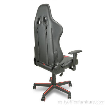 Silla para juegos de computadora PC de precio EX-Factory con CUERO NEGRO PERSONALIZADO